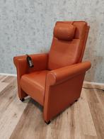 Luxe elektrische leren Wellfair relax fauteuil, Wellfair, Ophalen of Verzenden, Zo goed als nieuw, Nvt