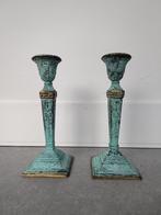 2 vintage kandelaars, Overige materialen, Nieuw, Ophalen of Verzenden, Kandelaar