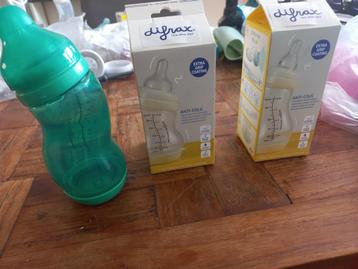 2 nieuwe Difrax S-flessen en 1 zgan beschikbaar voor biedingen