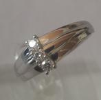 Witgouden  ring met 3 grote briljanten, 18 tot 19, Wit, Nieuw, Ophalen of Verzenden