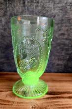 Antiek ca 1898 Wilhelmina mosterd glas mangaan Leerdam glas, Antiek en Kunst, Ophalen of Verzenden
