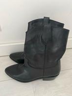 Zwarte leren enkellaarsjes notre V, Zwart, Lage of Enkellaarzen, Ophalen of Verzenden, Zo goed als nieuw