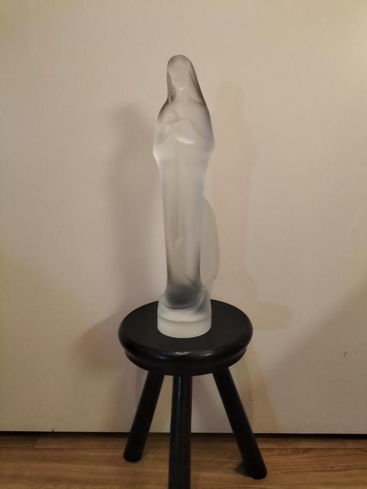 Glazen Madonna met kind, Antiek en Kunst, Antiek | Religie, Ophalen of Verzenden