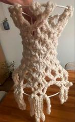 Macrame wollen lampenkap, Gebruikt, 25 tot 50 cm, Vintage, Ophalen of Verzenden