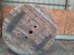 Houten haspel rond 125 cm 80 cm hoog, Tuin en Terras, Tuintafels, Ophalen, Gebruikt, Rond, Hout