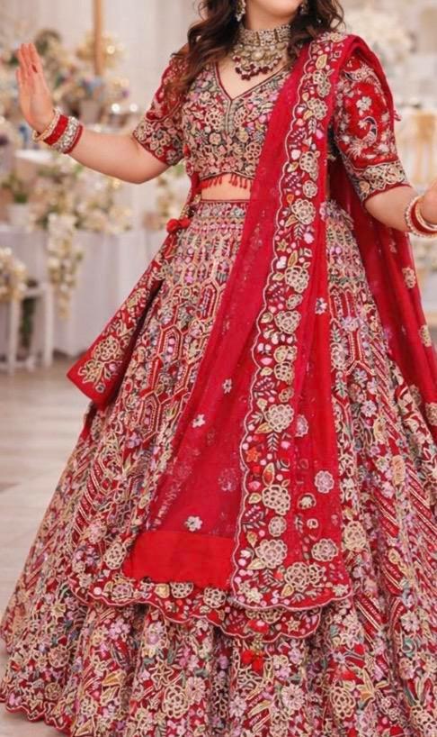 Lehenga Choli, Kleding | Dames, Carnavalskleding en Feestkleding, Zo goed als nieuw, Kleding, Huwelijk, Maat 38/40 (M), Ophalen of Verzenden