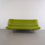 1x Leolux Tango 3-zits/223cm Bank Limegroen Leer - Gepolijst, Overige maten, 75 tot 100 cm, Ophalen of Verzenden, Zo goed als nieuw