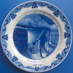 Kerstmis 1918 Porceleyne Fles 25cm (6) Herder bij stal, Antiek en Kunst, Ophalen of Verzenden