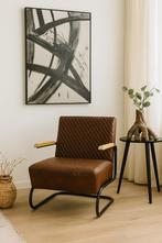 Leren Fauteuils - Homestock, Huis en Inrichting, Ophalen, Zo goed als nieuw, 75 tot 100 cm, 50 tot 75 cm