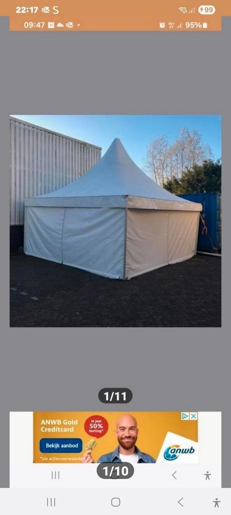 Originele pagode tent 5x5  igst, Tuin en Terras, Partytenten, Zo goed als nieuw, Partytent, Ophalen