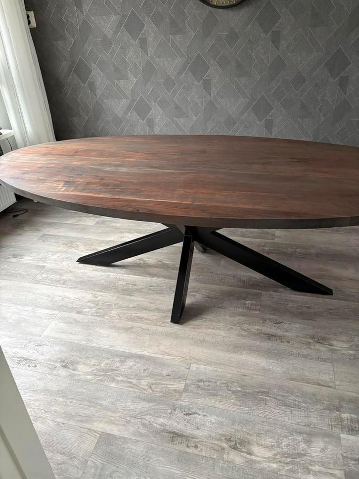 Eetkamertafel 240 cm lang masief blad, Huis en Inrichting, Tafels | Eettafels, Zo goed als nieuw, 50 tot 100 cm, 200 cm of meer