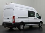 Ford Transit 2.0TDCi 130PK Dubbele Cabine 7-Persoons L3H3 |, Auto's, Bestelauto's, Lederen bekleding, Gebruikt, Zwart, Wit