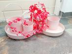 Roze Home & Garden Manden Set, Ophalen, Overige materialen, Mand, Rond