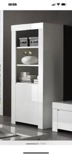 Hoogglans wit vitrine/wandkast MOET WEG €50, Zo goed als nieuw, Minder dan 100 cm, 25 tot 50 cm, 50 tot 100 cm