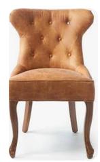 Riviera Maison stoel George in pellini leer Cognac, Ophalen, Bruin, Leer, Zo goed als nieuw