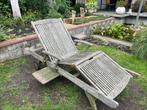 ligbed, Tuin en Terras, Ophalen, Zo goed als nieuw, Teakhout, Verstelbaar
