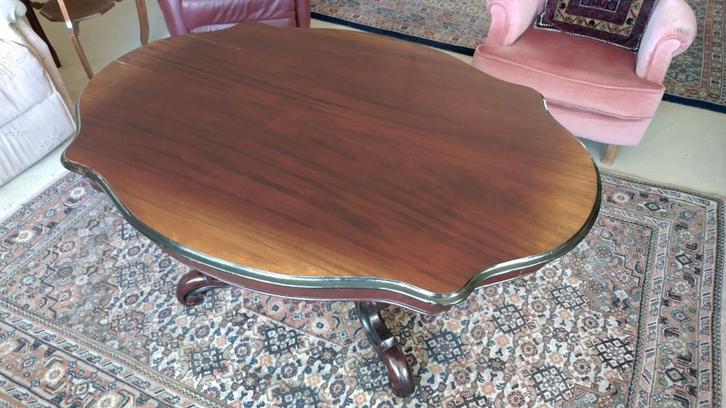 Antieke Mahonie Salontafel, Antiek en Kunst, Antiek | Meubels | Tafels, Ophalen