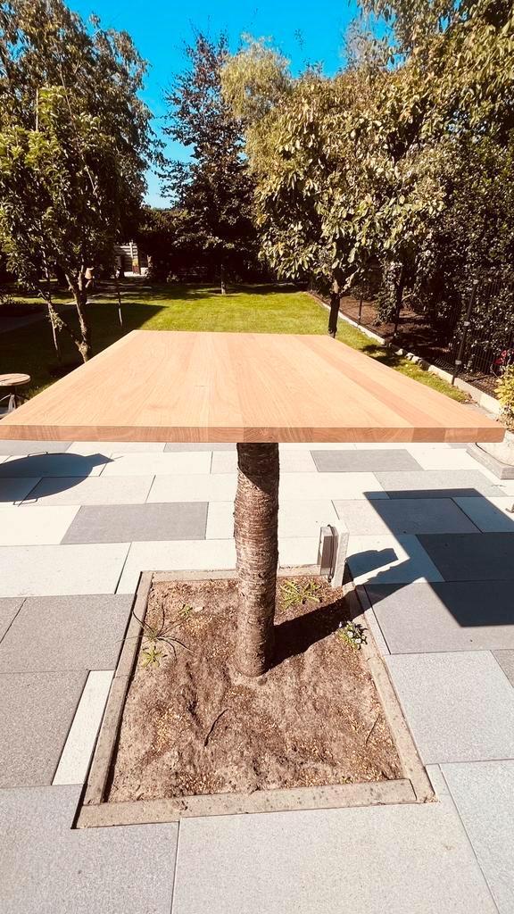 Massief Vol Eiken tafelblad!!, Huis en Inrichting, Tafels | Eettafels, Zo goed als nieuw, 100 tot 150 cm, Vijf personen of meer