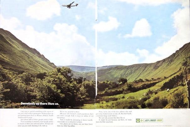 7 oude reclames Aer Lingus vliegmaatschappij 69-72 Ireland, Verzamelen, Luchtvaart en Vliegtuigspotten, Gebruikt, Ophalen of Verzenden