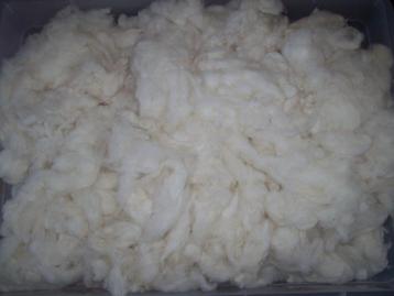 Gewassen Mooie zachte Witte Wol / 4 kleurig /gekaarde wol    beschikbaar voor biedingen