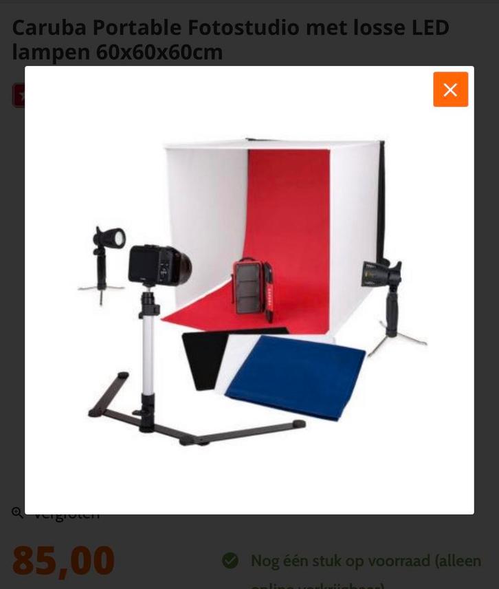 Draagbare Camera Studio incl. Nikon Camera, Hobby en Vrije tijd, Metaaldetectors, Gebruikt, Ophalen