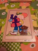 3x houten vintage puzzel 6/9/12 stuks o.a educo, Ophalen of Verzenden, Gebruikt, Overige typen