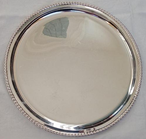 Klein dienblad 28 cm Massief  800 zilver, Antiek en Kunst, Antiek | Goud en Zilver, Zilver, Ophalen of Verzenden