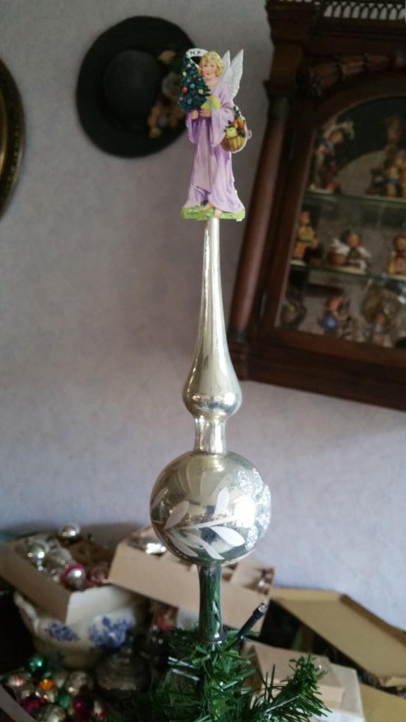 NR 1 Mooie gave piek in zilver met engel pren, Diversen, Kerst, Gebruikt, Ophalen of Verzenden