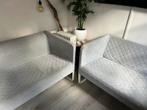 2 Grijze IKEA Bankjes - Wasbare Bekleding, Ophalen, Gebruikt, Tweepersoons, 75 tot 100 cm
