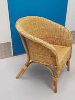 rieten stoel, Huis en Inrichting, Stoelen, Ophalen, Bruin, Riet of Rotan, Zo goed als nieuw