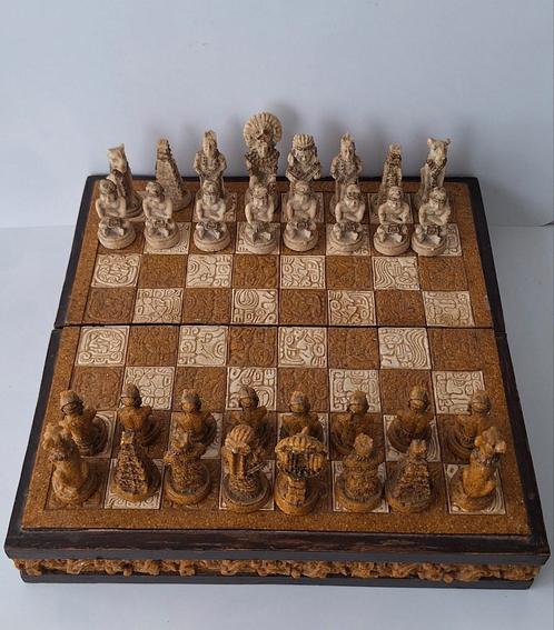 Schaakspel zware materiaal, opvouwbaar, schaken, Hobby en Vrije tijd, Gezelschapsspellen | Bordspellen, Gebruikt, Een of twee spelers