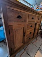 Teak houten dressoir met lades en deuren, Gebruikt, Teakhout, Ophalen of Verzenden, Modern