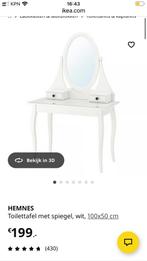 IKEA Hemnes kaptafel met spiegel, Huis en Inrichting, Ophalen, Gebruikt, 100 tot 150 cm, 50 tot 100 cm