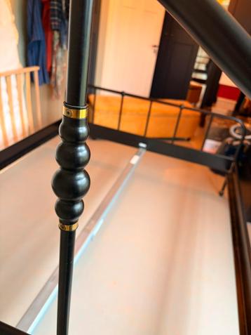 Bedframe 160x200, ikea, zwart met goud, spijlen - afbeelding 3