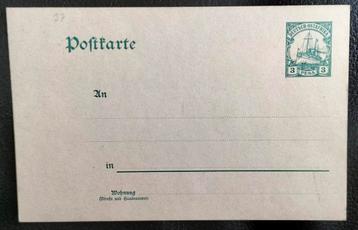 Duitse Rijk Postkarte Koloniën Deutsch-Ostafrika 3 Pesa beschikbaar voor biedingen