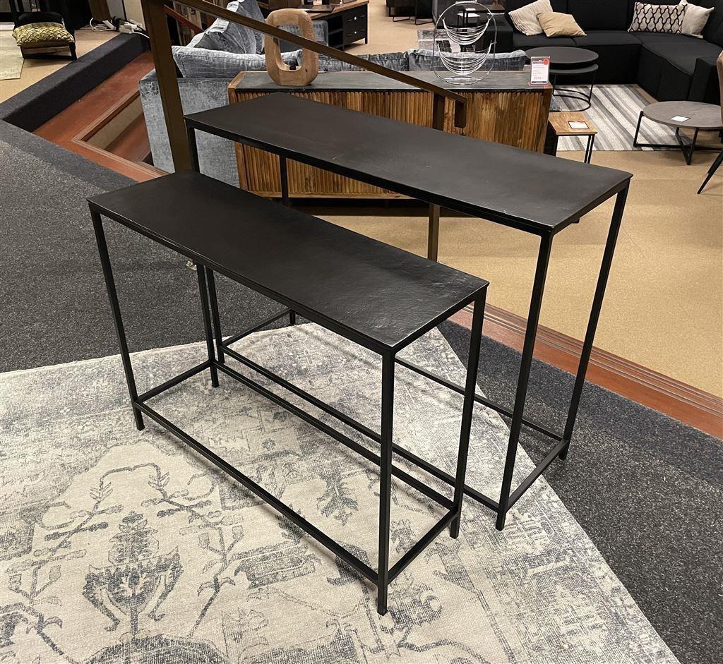 Sidetable 2-delig €149, zwart metaal Direct/Leverbaar E-1692, Huis en Inrichting, Tafels | Sidetables, Ophalen, 50 tot 100 cm