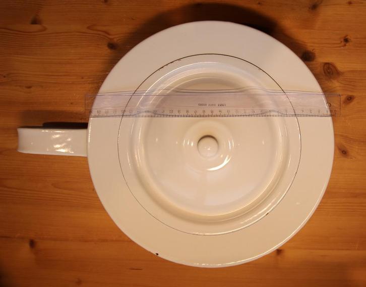 Antieke ondersteek / bedpan / bedpo, wit emaille, Antiek en Kunst, Antiek | Emaille, Ophalen of Verzenden