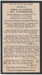 Maria E. van Puijenbroek 1854 Hilvarenbeek + 1924, 70 jaar, Verzamelen, Bidprentjes en Rouwkaarten, Verzenden