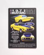 Ford Mustang Mach 1 1971 reclamebord van metaal wandbord, Ophalen of Verzenden, Nieuw, Auto's
