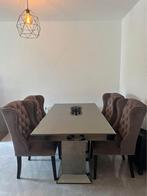 Eettafel (beschadigd) met stoelen, Huis en Inrichting, Ophalen of Verzenden, Zo goed als nieuw