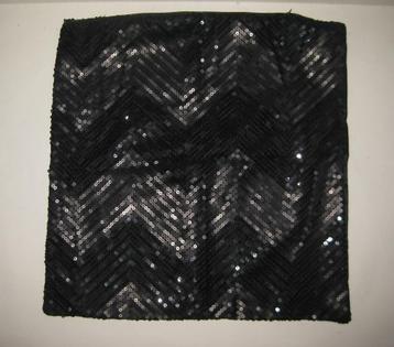 2x kussenhoes zwart pailletten / Art Deco sierkussens beschikbaar voor biedingen