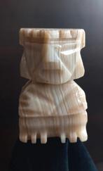 Honingkleurige onyxsteen Azteekse Tiki Maya--sculptuur, Ophalen of Verzenden