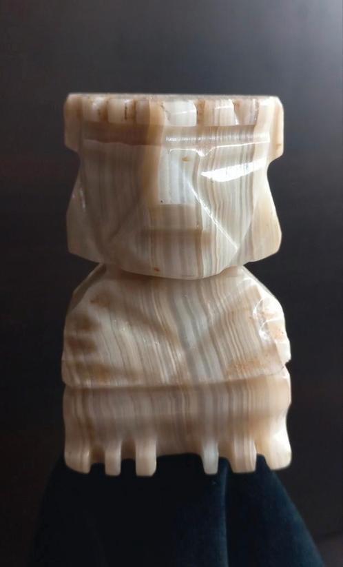 Honingkleurige onyxsteen Azteekse Tiki Maya--sculptuur, Antiek en Kunst, Kunst | Overige Kunst, Ophalen of Verzenden