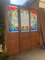 set deuren in loodglas, Doe-het-zelf en Verbouw, Glas en Ramen, Ophalen of Verzenden, Glas in lood, 160 cm of meer
