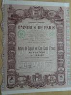 Zeer dekoratief Aandeel Omnibus Paris. 20 afbeeldingen Paris, Ophalen of Verzenden, 1920 tot 1950, Aandeel