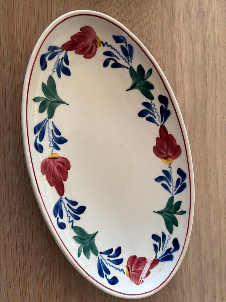 Boerenbont Ovale Serveerschaal - Royal Boch, Huis en Inrichting, Keuken | Servies, Gebruikt, Boerenbont, Ophalen of Verzenden