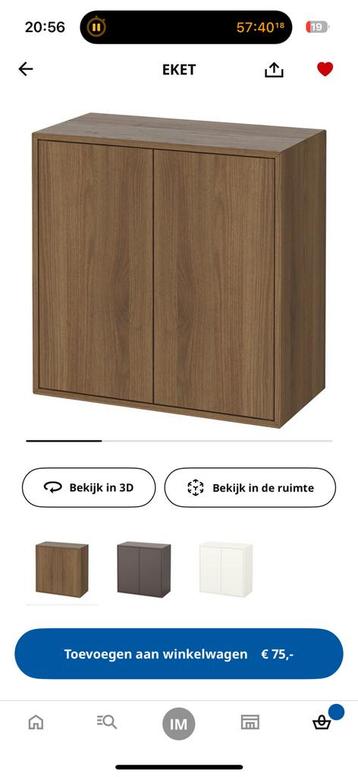 GEZOCHT ikea eket kast | Walnoot kleur