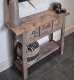 ~Stoer Sober Landelijk Houten Sidetable/Wandtafel~, Huis en Inrichting, Woonaccessoires | Overige, Ophalen of Verzenden, Nieuw