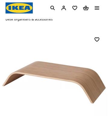 Twee SIGFINN Monitorstandaard - Bamboe beschikbaar voor biedingen