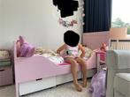 Bopita roze peuterbed/kinderbed met laden en nachtkastje, Kinderen en Baby's, Kinderkamer | Bedden, Ophalen, 70 tot 85 cm, 140 tot 160 cm